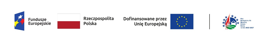 Logo Fundusze Europejskie, flaga Rzeczypospolitej Polskiej, logo Unii Europejskiej, logo Plan Strategiczny dla Wsp&oacute;lnej Polityki Rolnej na&nbsp;lata 2023-2027.