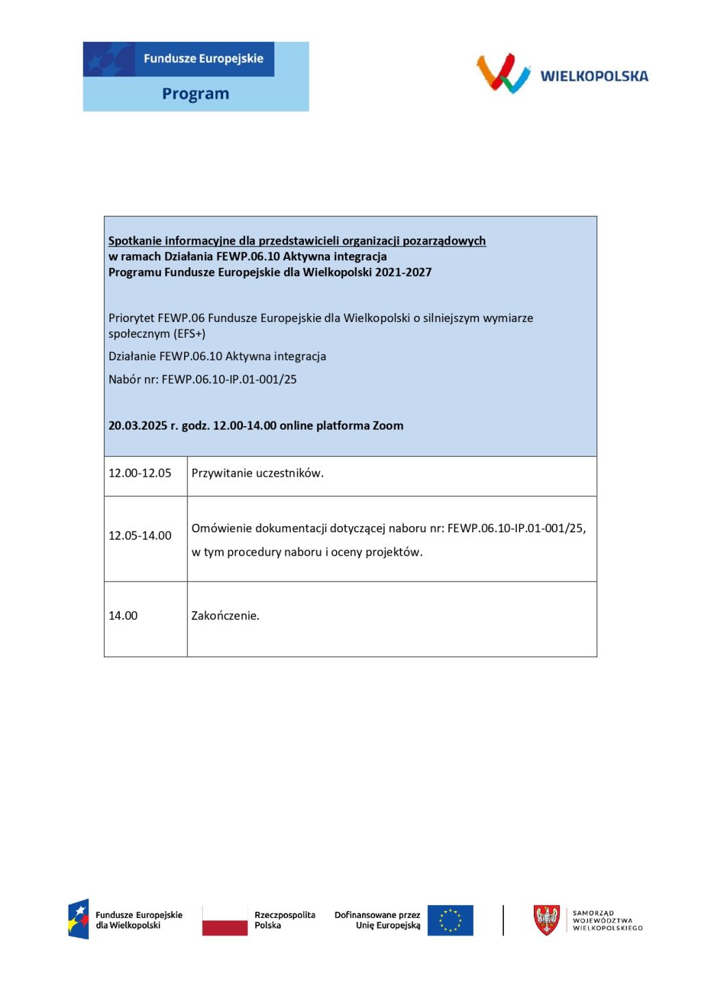 Program spotkania