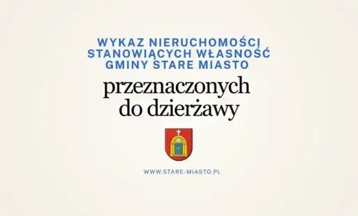 Wykaz działek przeznaczonych do dzierżawy