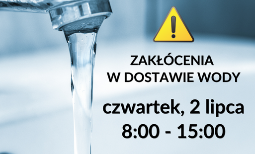 Zakłócenia w dostawie wody