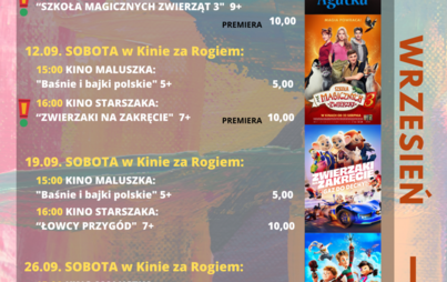 Sobota w Kinie za Rogiem - kino dla dzieci
