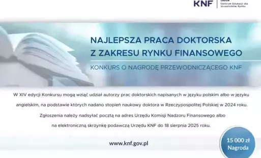 Konkurs na najlepszą pracę doktorską z zakresu rynku finansowego