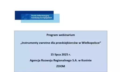 Bezpłatne webinarium dla przedsiębiorców z Wielkopolski