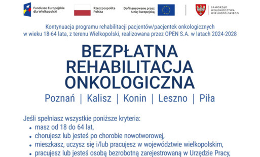 Bezpłatna rehabilitacja onkologiczna