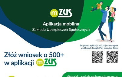 Zdjęcie do Zł&oacute;ż wniosek 500+ w aplikacji mZUS
