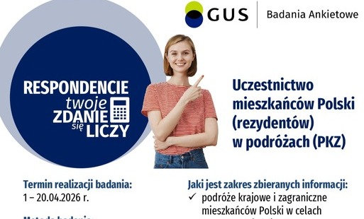 Badania ankietowe: uczestnictwo w podróżach 