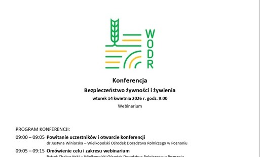 Bezpieczeństwo żywności i żywienia - bezpłatna konferencja