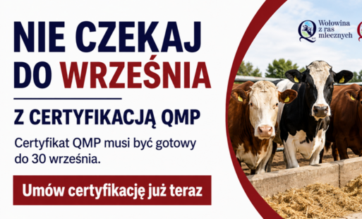 Rolnicy – nie zwlekajcie z certyfikacją QMP