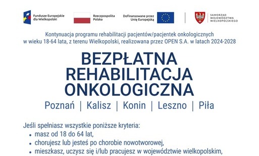 Bezpłatna rehabilitacja onkologiczna