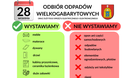 Odbiór odpadów wielkogabarytowych - 28 września
