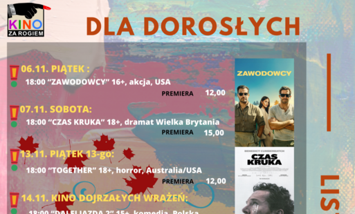 Listopad w Kinie za Rogiem w Starym Mieście